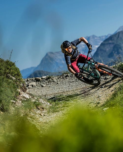 Anspruchsvolle Trails beim Mountain Biken