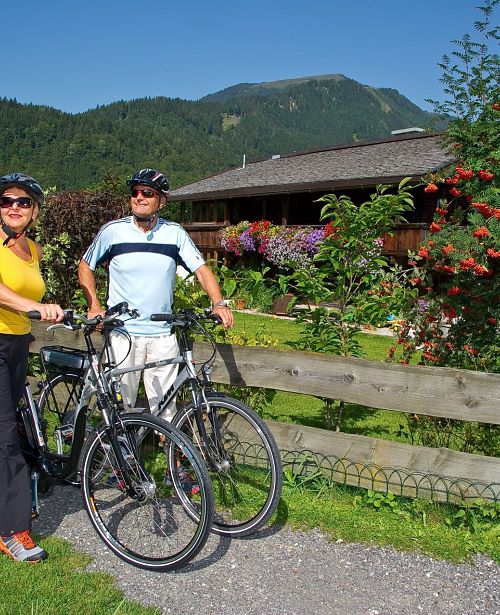 Radfahren am Saalachufer